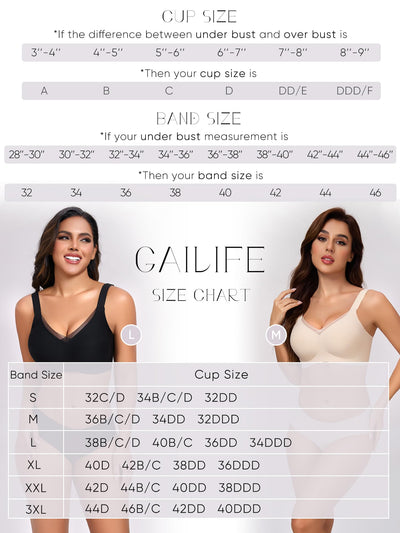 Gailife Crossover Bras for Women No Underwire Wireless Bralettes Seamless Supportive T Shirt Everyday Bras-Pink,XL/X