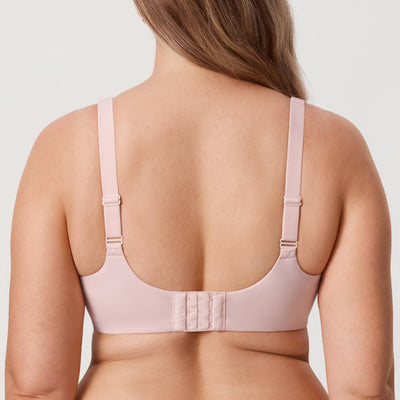 DELIMIRA Minimizer Bras for Women Full Coverage Plus Size Underwire Unlined Supportive Seamless Bra Gentle Rose 38DD