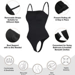 Lover-Beauty Shapewear Tummy Control Strapless Bodysuit for Women Seamless Thong Body Shaper Waist Trainer, Black, XS/S