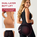 Nebility Shapewear Bodysuits for Women Tummy Control Body Shaper Seamless Butt Lifter Open Bust Mid-Thigh Compression Waist Trainer