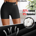 MIOTAN Women's Boy Shorts Underwear Cotton Boyshort Pack Boxer Briefs Tummy Control High Waisted Panties, Multicolor-C, M