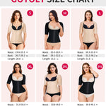 Gotoly Women Waist Trainer Corset Tummy Control Shapewear Upper Arm Shaper Post Surgical Slimmer Compression Tops(Beige Short Sleeve,Small)