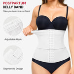 Nebility Waist Trainer for Women Corset Shapewear Tummy Control Segmented Waist Cincher Postpartum Faja Body Shaper with Adjustable Strap(White,X-Large)