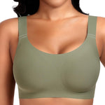 Wireless Jelly Seamless Bras for Women No Underwire Tshirt Full Coverage Padded Bra Comfortable Everyday Bralettes