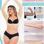 LODAY Upper Arm Shaper for Women Faja Post Surgery Slimming Compression Sleeves Shapewear Tops (Beige, S/M)