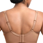 HSIA Bras for Women Minimizer Full Coverage, Plus Size T Shirt Unlined Underwire Smooth Bra, Seamless Cups Joan Ultimate Soft Dark Beige