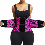 FeelinGirl Women Corset Workout Waist Trainer Belt Tummy Control Waist Cincher Sport Waist Trimmer Rose Leopard XL