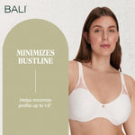 Bali womens Passion For Comfort Minimizer Underwire Bra, Pink Leaf Print, 38D