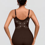 OQQ Women’s Shapewear Bodysuit Seamless Tummy Control Body Suit Soft Stretch Tank Top for Everyday Wear Dark choco