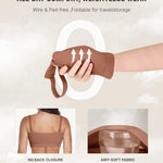 FeelinGirl Womens Wirefree Everyday Bras Comfortable Bralette Light Brown XX-Large