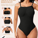 Werena Strapless Shapewear Bodysuit for Women Tummy Control Seamless Body Shaper with Removable Straps Under Dress