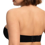 HSIA Strapless Bras for Women Large Bust Coolcomfort Minimizer Corset Full Coverage Plus Size Convertible Bustier with Underwire, Black 34DD