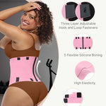 FeelinGirl Workout Waist Cincher Trainer Corset Shaper Tummy Slimmer Plus Size Belly Band for Women Pink S