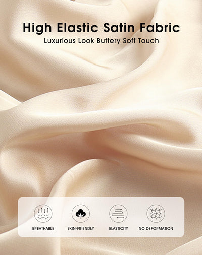 MANCYFIT Long Half Slip for Women Under Dress Satin Slip Skirt Extenders 36" Maxi Underskirt Nude XX-Large