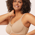 HSIA Minimizer Bras for Women Plus Size, Full Coverage Coolcomfort T Shirt Unlined Bra with Underwire for Heavy Breast, Light Beige 40DD