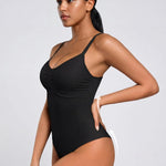 OQQ Women’s Shapewear Bodysuit Seamless Tummy Control Body Suit Soft Stretch Tank Top for Everyday Wear