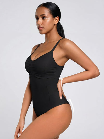 OQQ Women’s Shapewear Bodysuit Seamless Tummy Control Body Suit Soft Stretch Tank Top for Everyday Wear