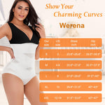 Werena Tummy Control Shapewear Panties for Women High Waisted Body Shaper Slimming Shapewear Underwear Girdle Panty(White-smooth Fabric,Medium)