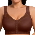FeelinGirl Breast Augmentation Post Op Bra After Breast Surgery Support Compression Bras Brown Large