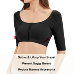 KSKshape Arm Shaper for Women Post Surgery Arm Lipo Compression Sleeves Front Closure Shapewear Bra Posture Corrector Tank Top,Black,M