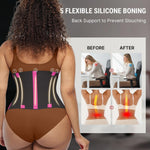 FeelinGirl Women Corset Workout Waist Trainer Belt Tummy Control Waist Cincher Sport Workout Waist Trimmer Rose Red XL