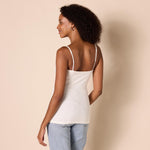 Amazon Essentials Women's Slim-Fit V-Neck Cami, Pack of 4, Beige/Black/Camel/White, Medium