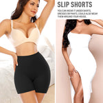 Werena Seamless Shaping Boyshorts Panties for Women Slip Shorts Under Dress Shapewear Shorts Tummy Control Underwear(A1# Black (no Shaping), XX-Large)