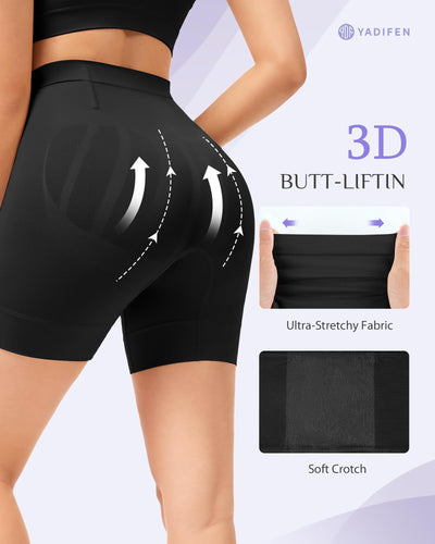 YADIFEN Shapewear for Women Tummy Control, Mid Waist Body Shaper Shorts Butt Lifting Seamless Shapewear Under Dresses
