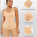 SHAPELLX Full Body Shapewear for Women Faja Colombianas Butt Lifter Shapewear Tummy Control Plus Size Compression Garments(Beige-XXL)
