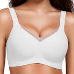 Gailife Crossover Bras for Women No Underwire Wireless Bralettes Seamless Supportive T Shirt Everyday Bras-White,XL/X