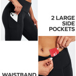 Ewedoos Leggings with Pockets for Women High Waisted Athletic Workout Compression Leggings Tummy Control Yoga Pants Women Black