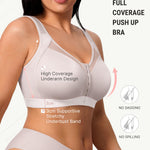 FeelinGirl Surgical Bras Post Surgery After Breast Augmentation Supportive Mastectomy Bra Gray Medium