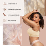 Bras for Women No Underwire Soft Wireless Bralettes Unlined Cami Sports Bra Comfort Beige X-Large