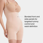 SPANX SPANXsculpt OnCore Open-Bust Mid-Thigh Bodysuit - Powerful Compression Body Shaper - Comfy Shapewear