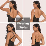 SHAPERIN Women's Backless Shapewear Tummy Control Body Shaper Bra Faja U Plunge Low Back Mid Thigh Bodysuit
