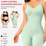 Nebility Women's Shapewear Bodysuit Tummy Control Body Suit Built in Bra Tank Camisole Seamless Mid Thigh Body Shaper
