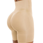 SHAPELLX Shapewear for Women Tummy Control High Waisted Shorts Seamless Compression Body Shaper Underwear Beige Fajas S