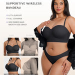 SHAPELLX Strapless Strapless Bras for Women Push Up Tube Tops Non Padded Soft Bralette Wireles Seamless Bandeau Bra