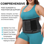Abdominal Binder Post Surgery Plus Size | Postpartum Belly Band Wrap | Post C Section Belly Binder | Stomach Compression Hernia Belt For Men or Women Hernia Surgery, Natural Birth, Abdominal Injuries,Hysterectomy (4XL)