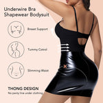 SHAPERIN Women's Tummy Control Shapewear Bodysuits Strapless Low Back Body Shaper with Built-in Bra & Removable Straps