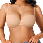 Popilush Push Up Bra Balconette Underwire Demi Seamless T-Shirt Bras