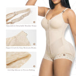 YIANNA V-Shaped Fajas Colombianas Moldeadoras Postpartum Shapewear Tummy Control for Women Waist Shaping Girdles Body Shaper Post Surgery Compression Garment, YA7511-Beige-M
