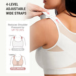 FeelinGirl Breast Augmentation Post Op Bra After Breast Surgery Support Compression Bras White Large