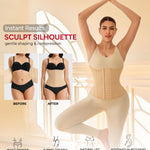 Nebility Waist Trainer for Women Corset Waist Cincher Shapewear Tummy Control Workout Body Shaper Compression Girdle Beige
