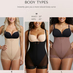 SHAPELLX Faja Body Shaper Tummy Control Plus Size Open Bust Shapewear for Women Under Dress Booty Lifting Shorts Postpartum Waist Trainer (Black 3X-Large)