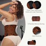 FeelinGirl Corset Perspiring Workout Waist Trainer Corset Trimmer Belt for Women Tummy Control Gym Brown M