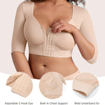 FeelinGirl Upper Arm Shaper for Women Faja Post Surgery Slimming Compression Sleeves Shapewear Tops Khaki S