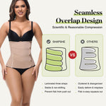 SHAPSHE Waist Trainer for Women Postpartum Recovery Wrap Girdle Cincher Corset Shapewear Belly Band Tan M