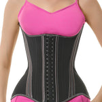 GainKee Latex Waist Trainer for Women Workout Waist Cincher Trimmer Belly Belt Tummy Control Body Shaper Sport Girdle Black XS