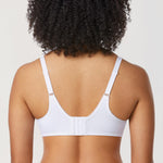 DELIMIRA Women's Seamless Tshirt Bras Plus Size Full Coverage Underwire Lightly Lined Bra Up to F White 30D